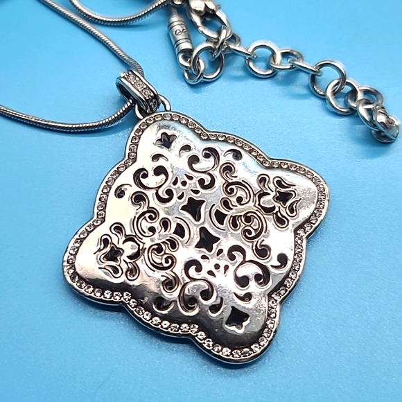 Brighton $78 "FORTUNA" Reversible Pendant w Swarovski Crystal Trim π - Picture 2 of 10